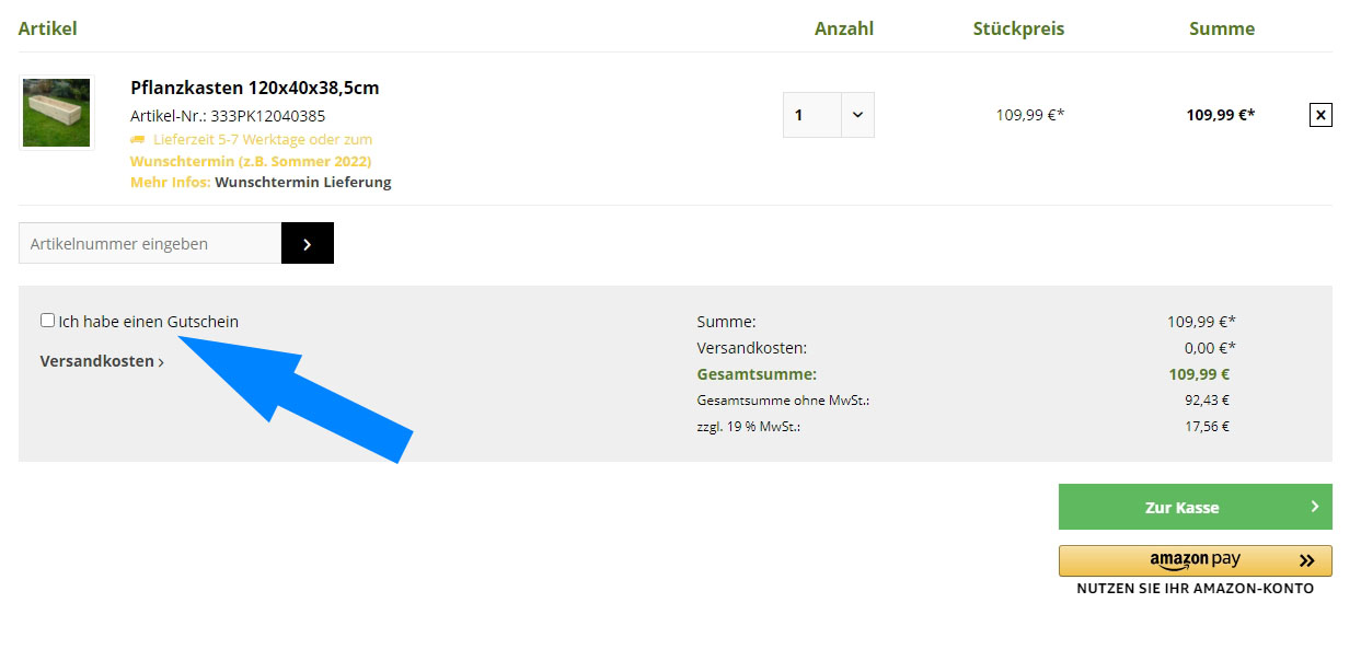 Wo löse ich meinen pflanzkasten.com Gutschein ein